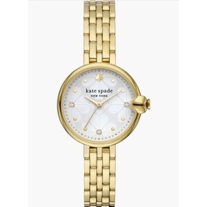 Kate Spade Holland Gold Tone Stainless Steel Spade Flower Dial Watch KSW1754